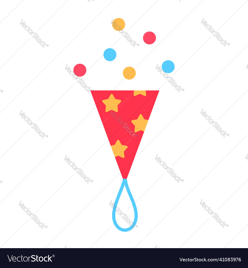 Colorful firecracker flat icon isolated on white