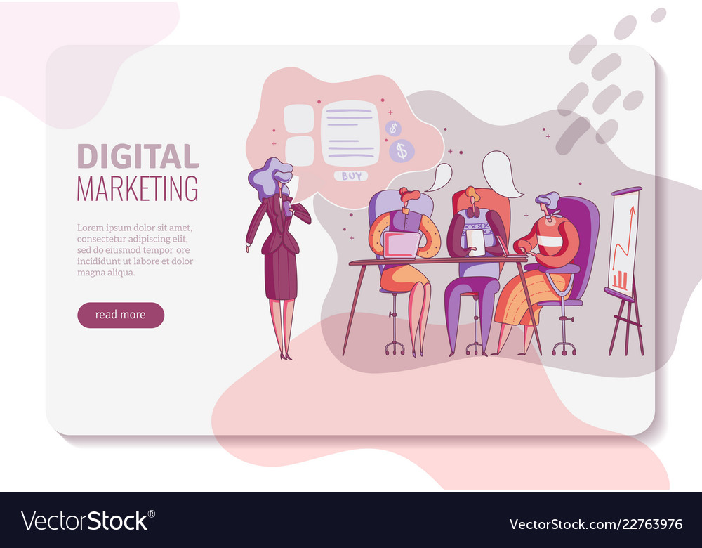 Digital marketing horizontal banner layout