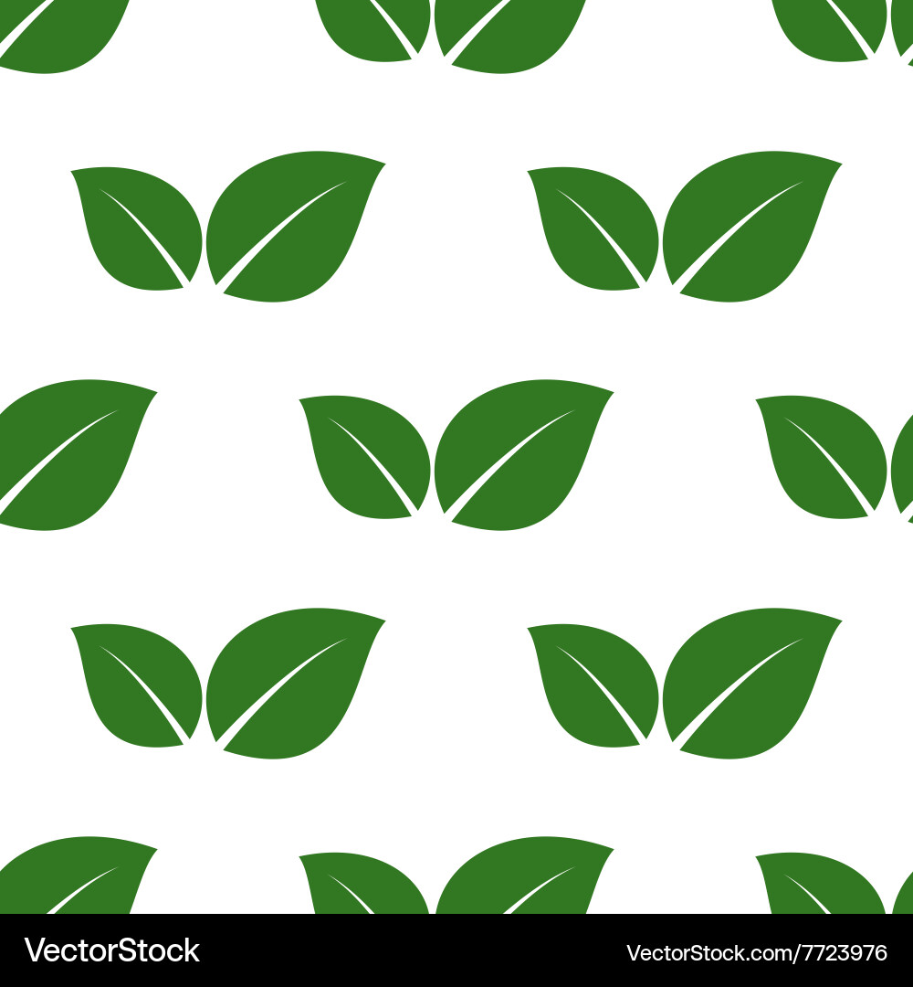 Green seamless leaves Royalty Free Vector Image