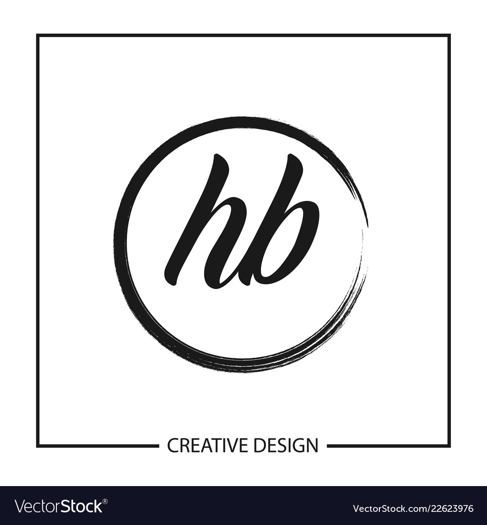 Initial letter hb logo template design