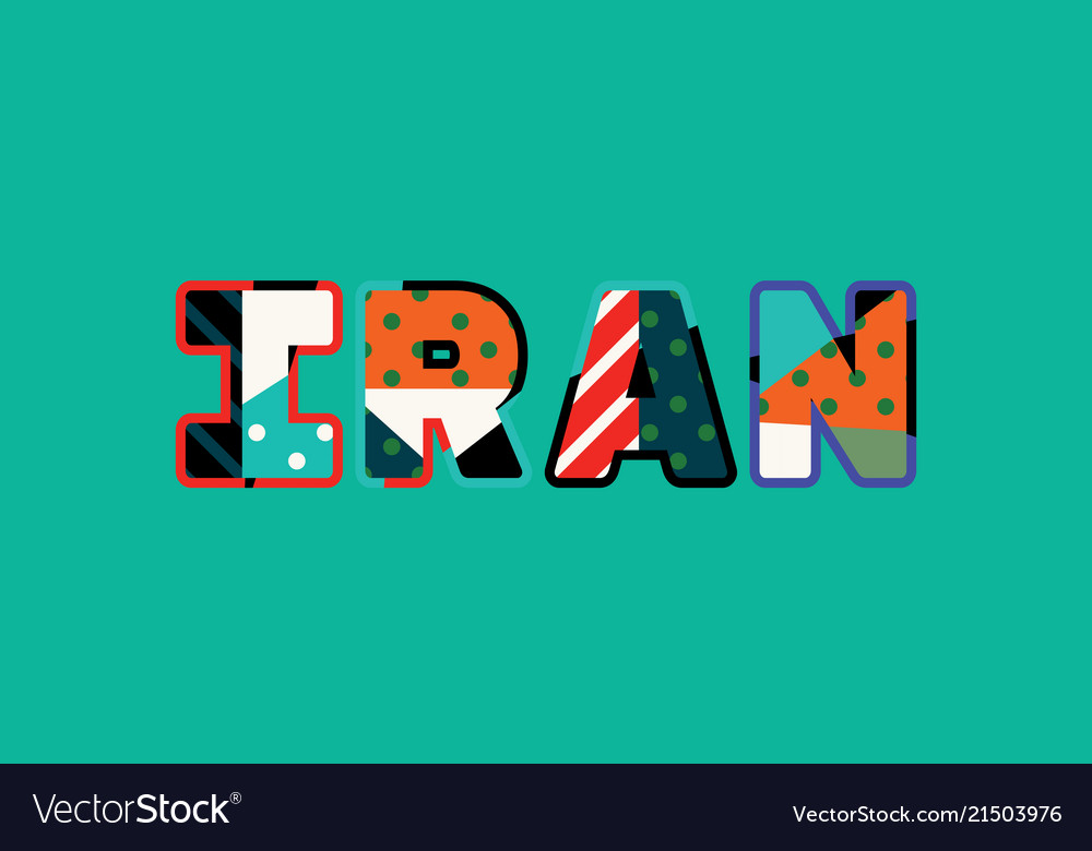 Iran concept word art Royalty Free Vector Image