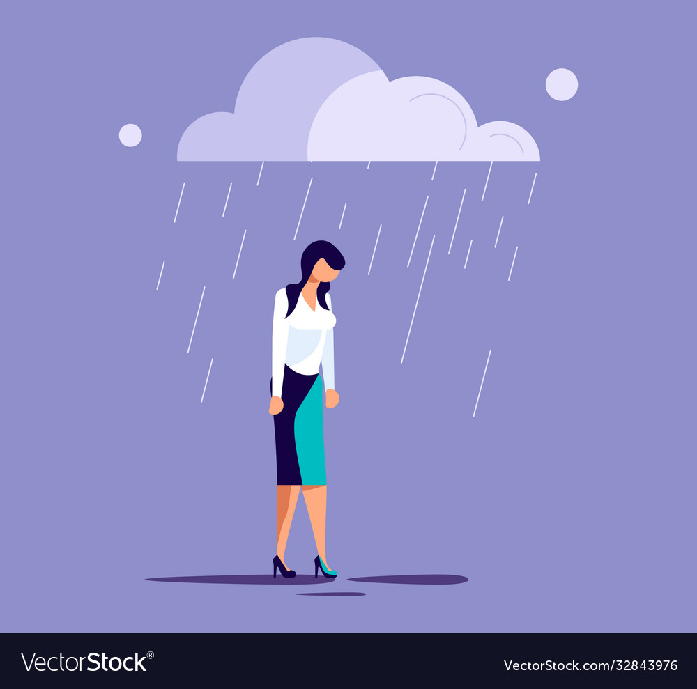 Metaphor psychological crisis Royalty Free Vector Image