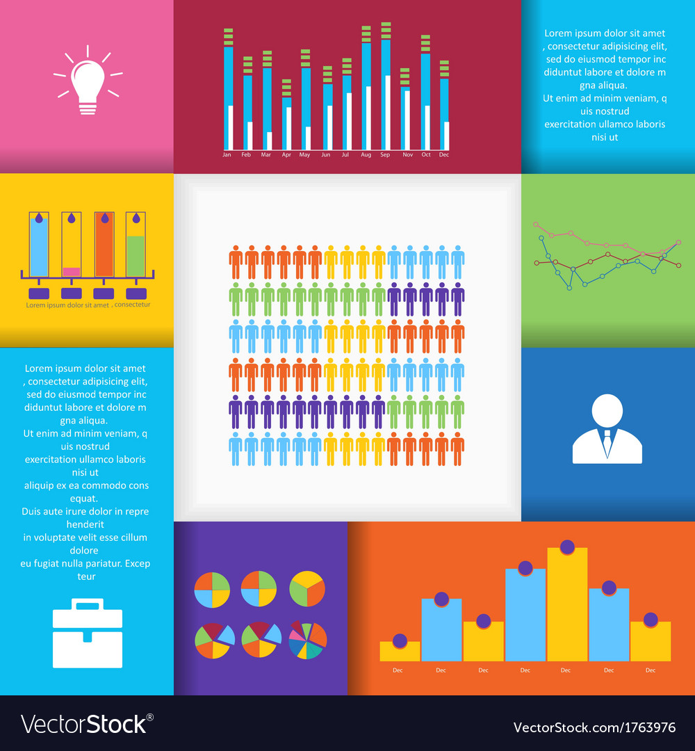 Social network infographics set