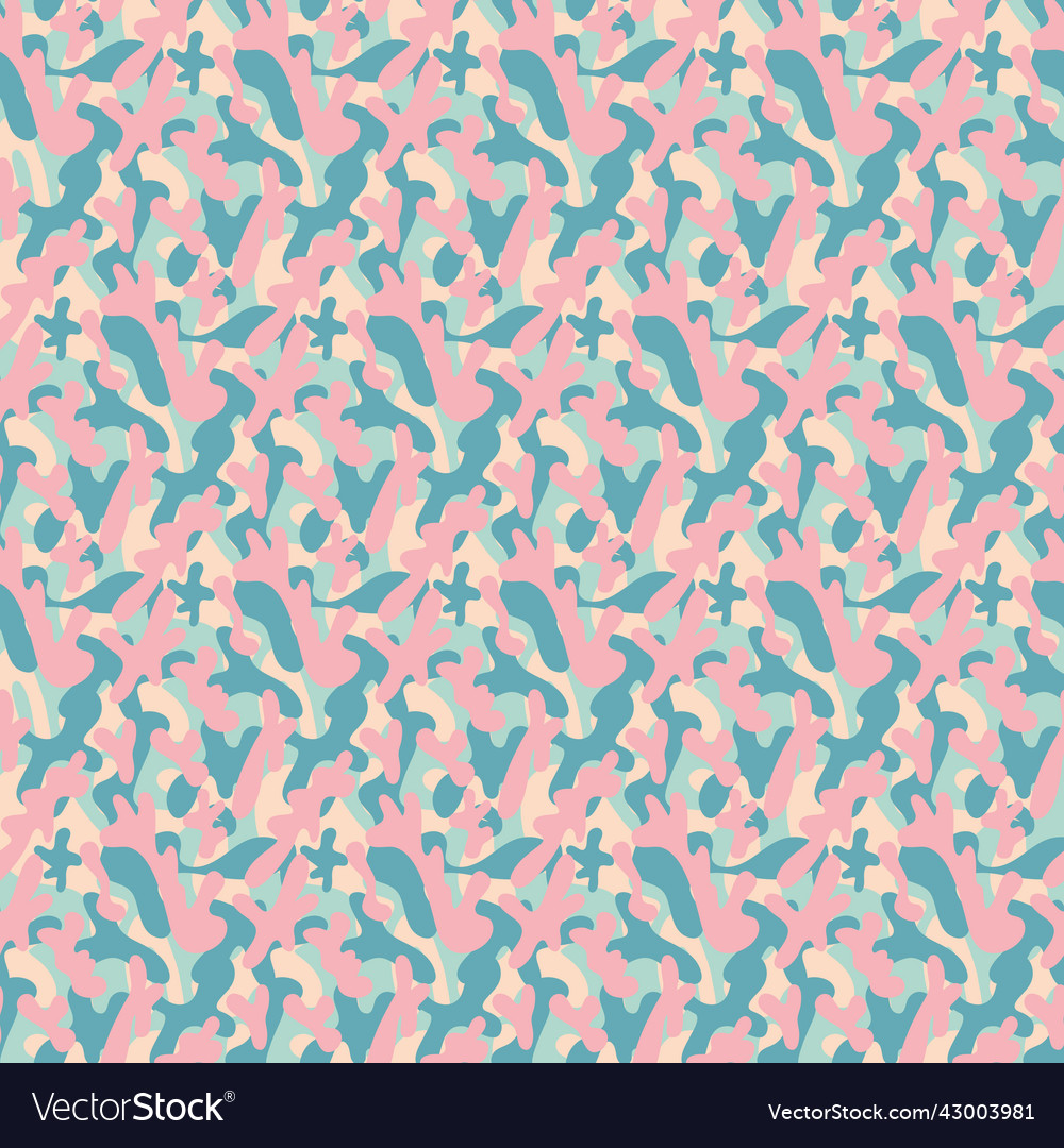 Camouflage disguise seamless pattern pink blue