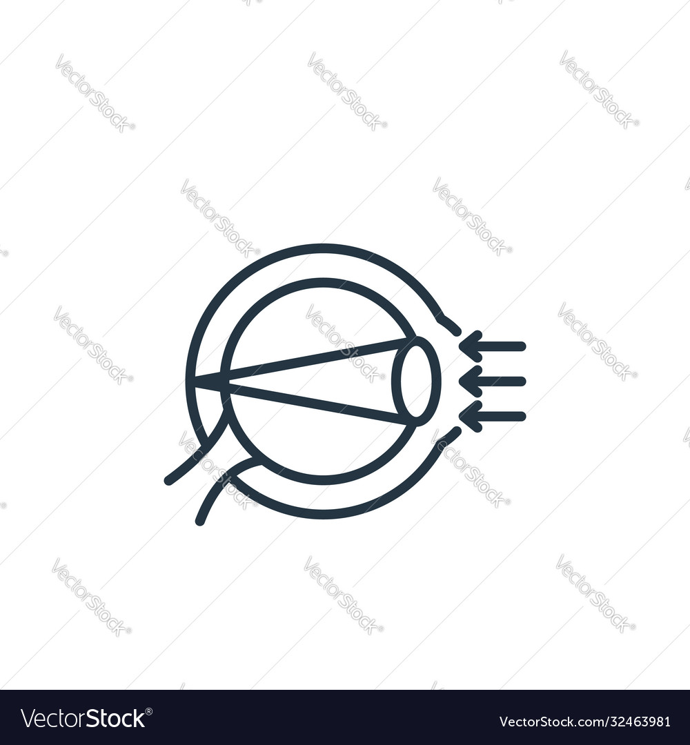 Hyperopia icon editable stroke Royalty Free Vector Image