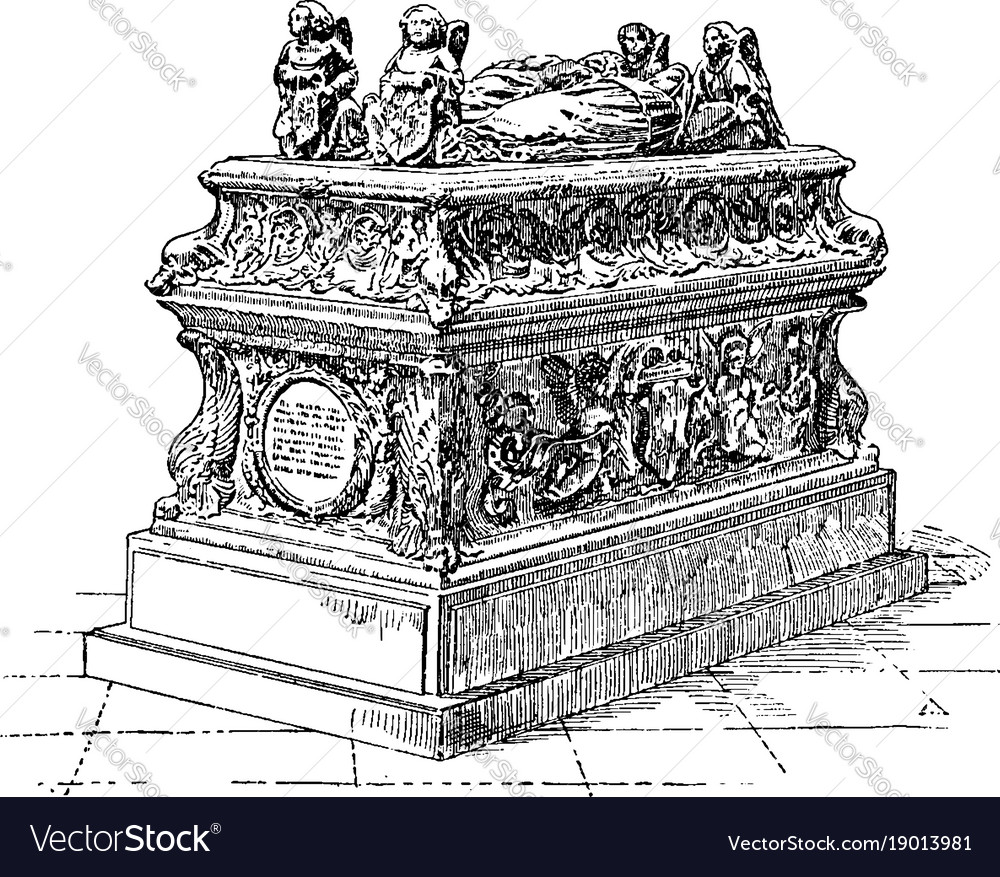 Tomb at tours of the children charles viii