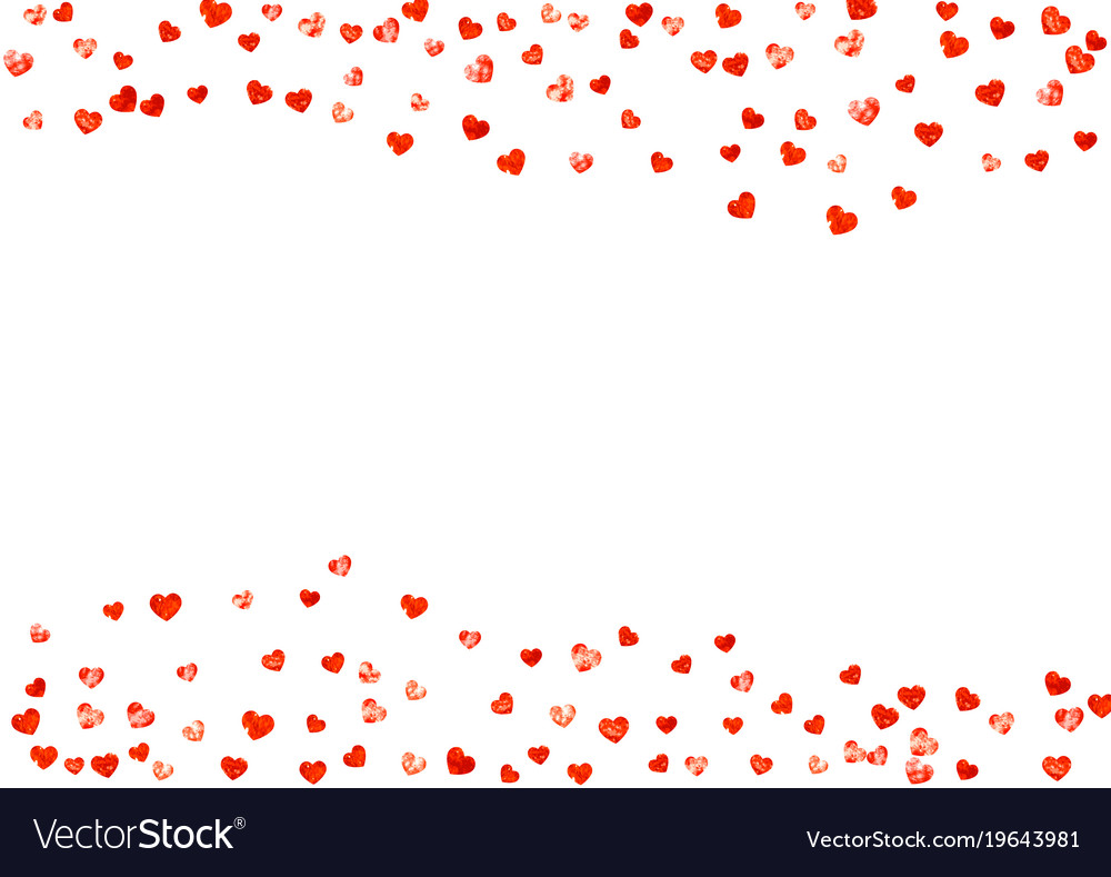 Valentine background with pink glitter hearts Vector Image