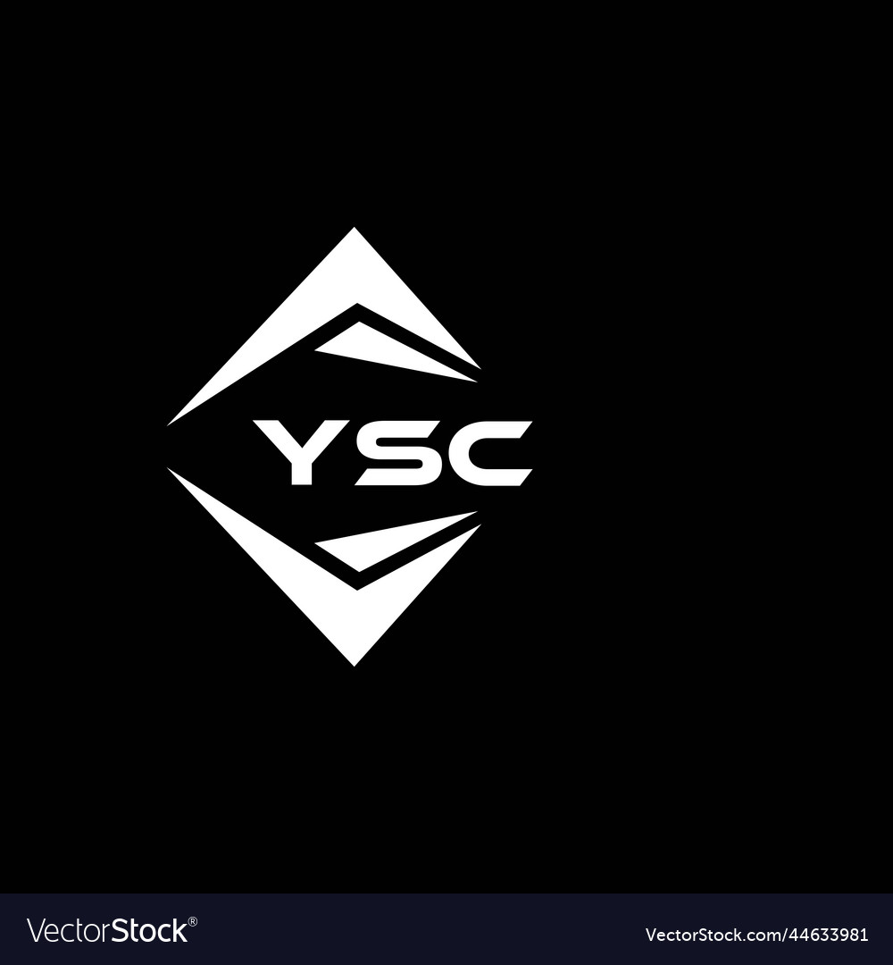 Ysc abstract monogram shield logo design on black