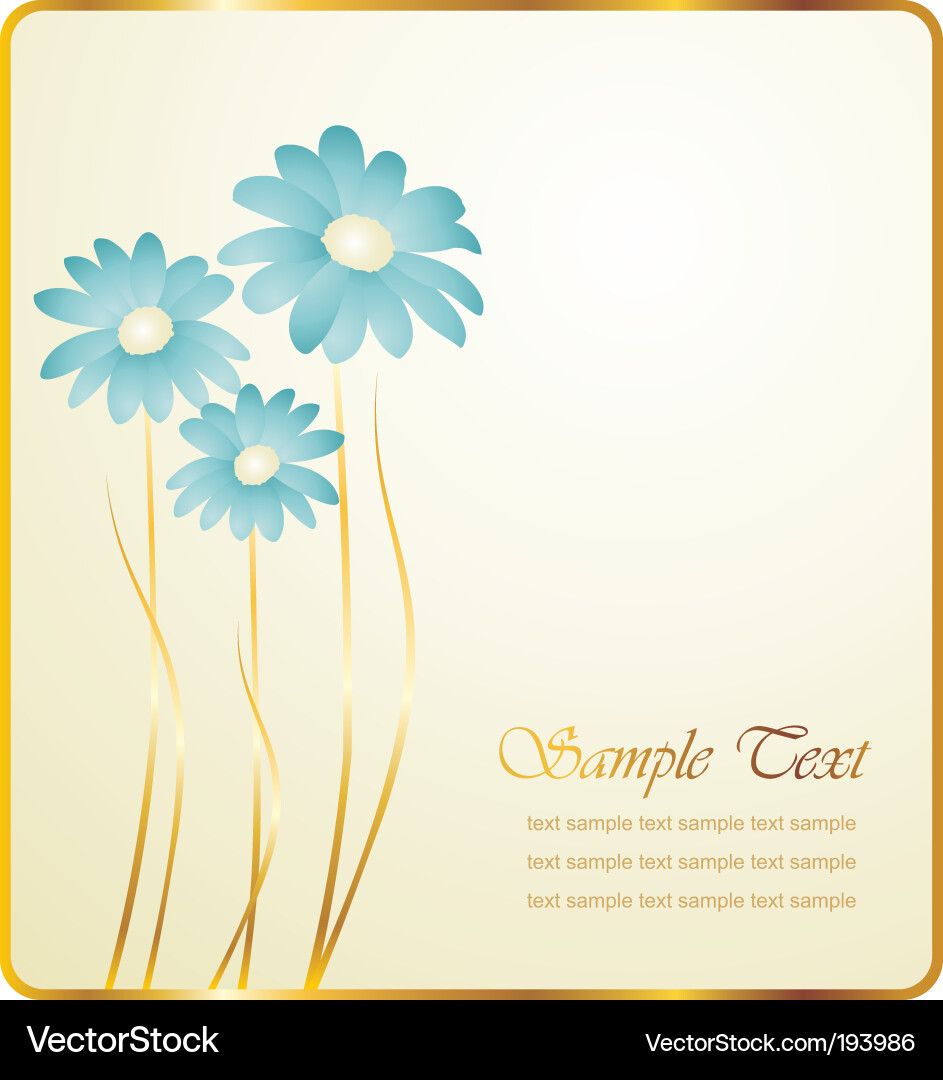 Blue flowers Royalty Free Vector Image - VectorStock