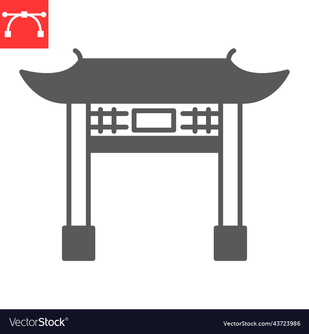 Chinese gate glyph icon