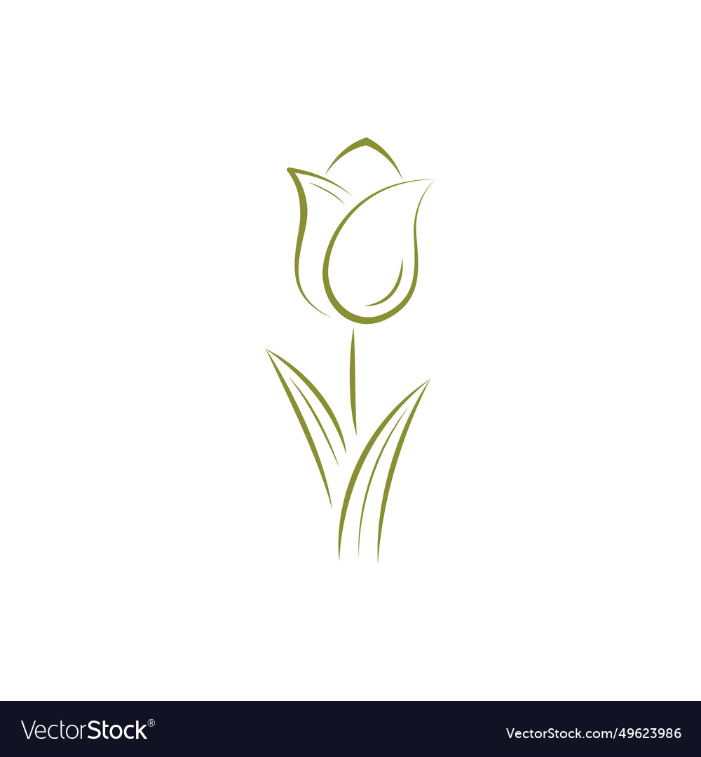 Feminine tulip logo design image