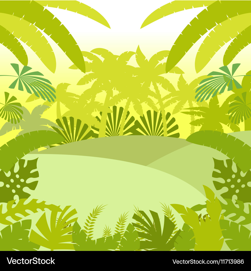 Jungle Background Vector Free Download Jungle Stock Vector