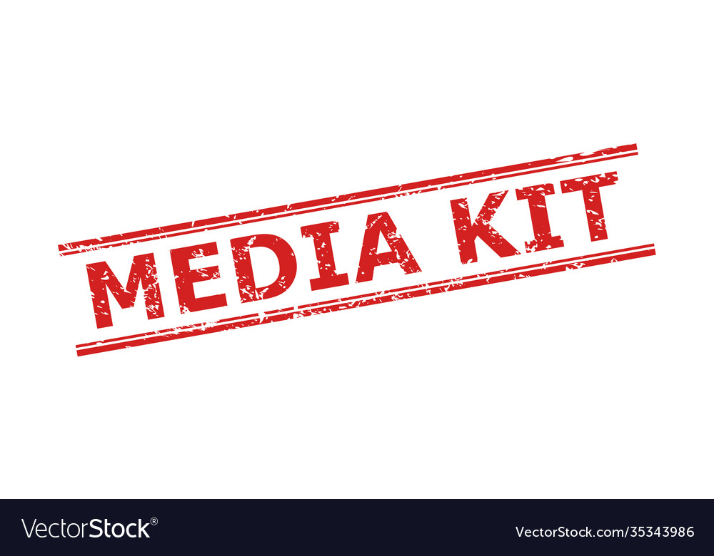 Media kit watermark with grunged style and double