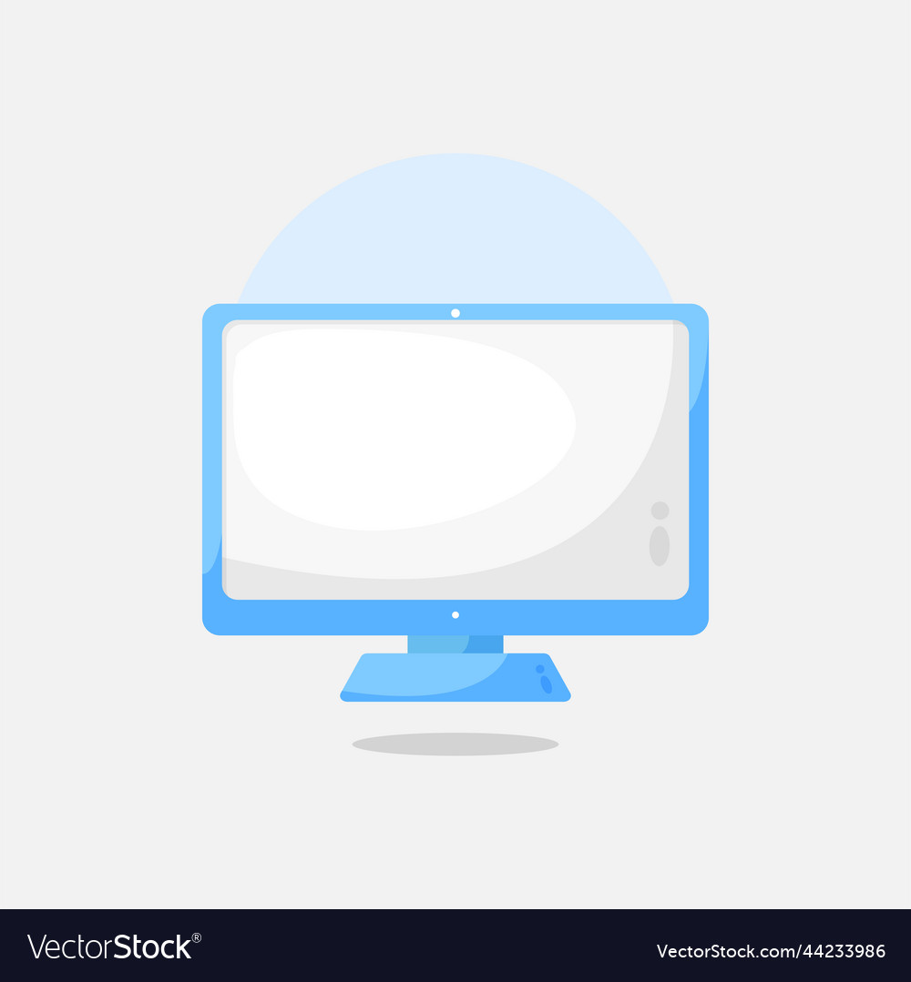 Monitor Icon Design Cartoon