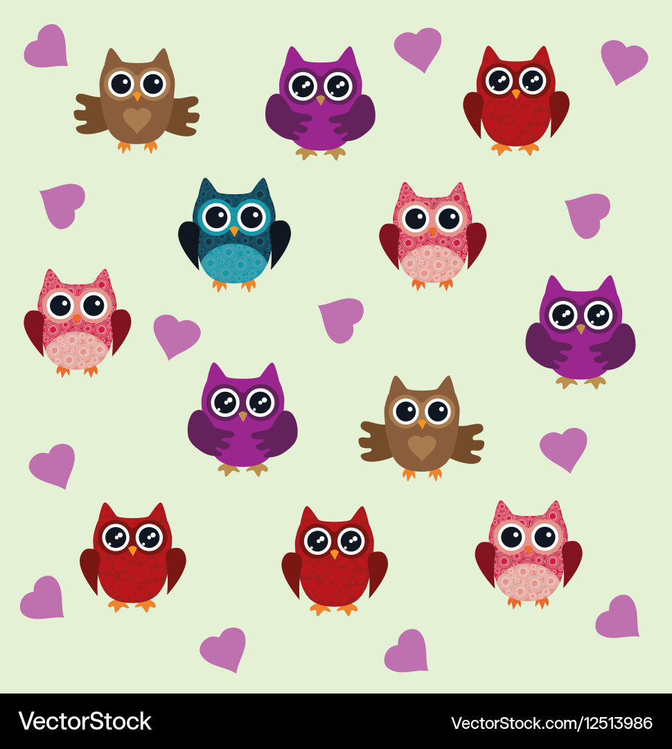 Owl background Royalty Free Vector Image - VectorStock