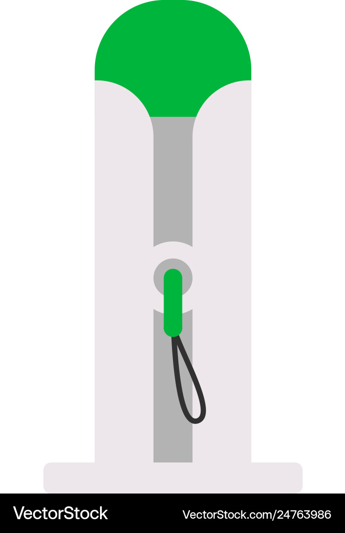 Petrol pump flat on white Royalty Free Vector Image