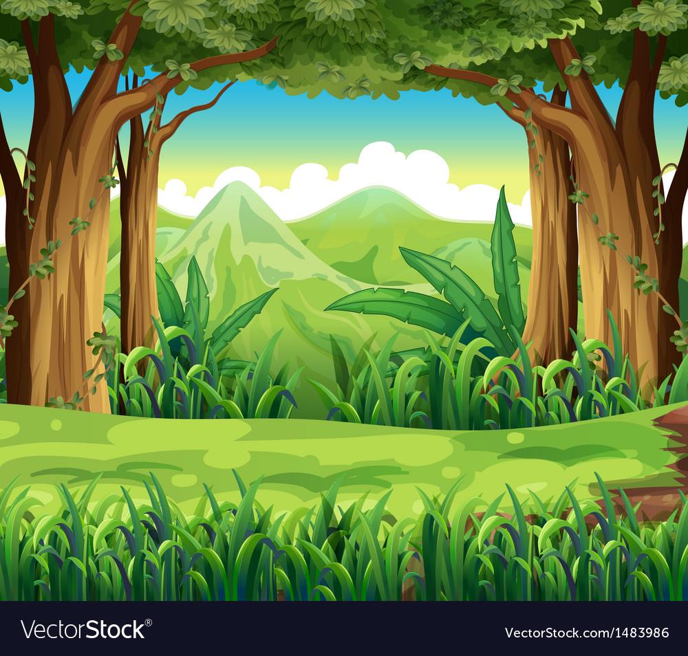 The green forest Royalty Free Vector Image - VectorStock