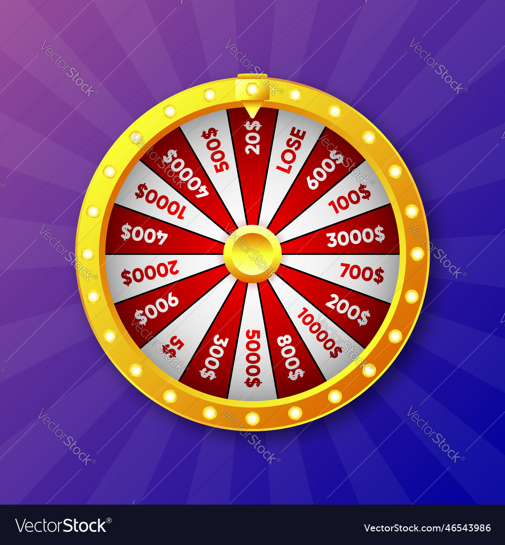 Wheel of fortune of win colorful Royalty Free Vector Image