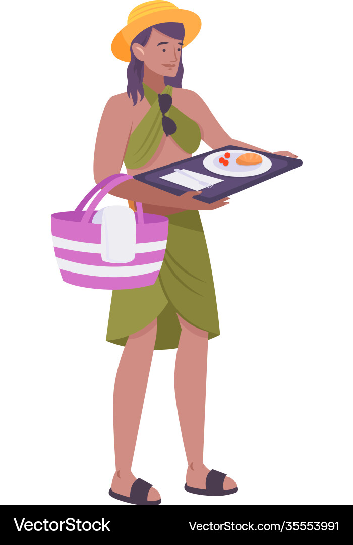 Breakfast flat Royalty Free Vector Image - VectorStock