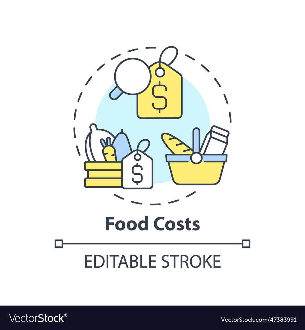 food-costs-concept-icon-royalty-free-vector-image