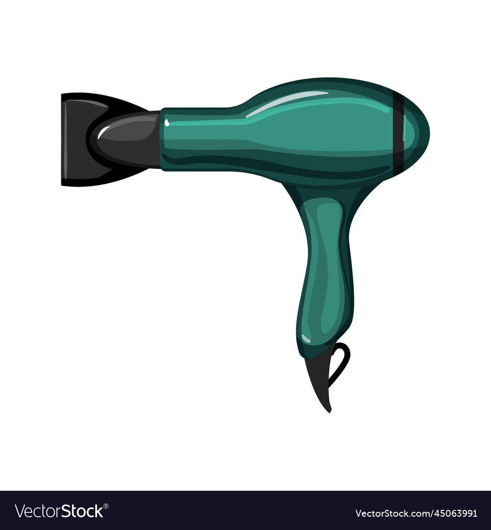 Girl hair dryer cartoon