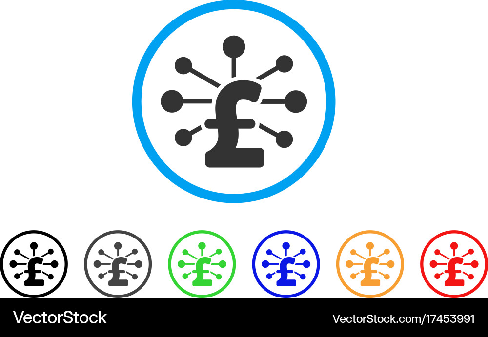 Pound relations rounded icon Royalty Free Vector Image