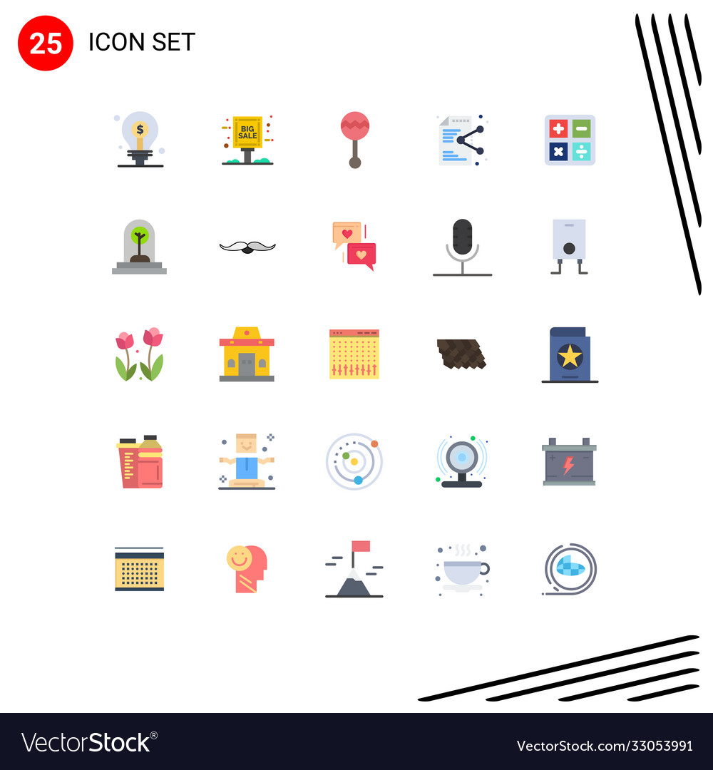 Stock icon pack 25 line signs and symbols