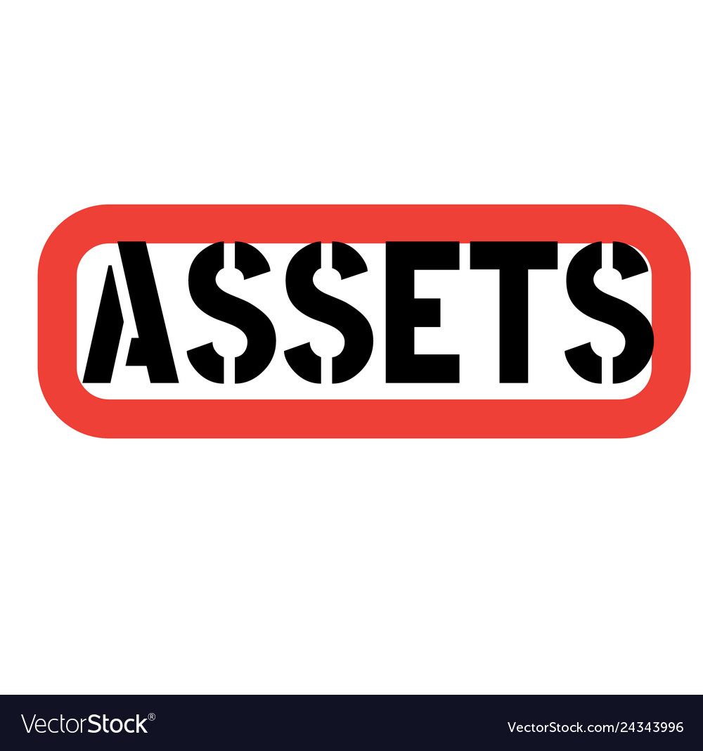 Assets stamp on white