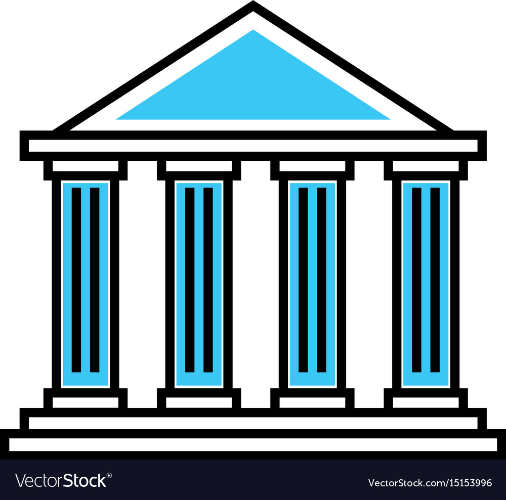 Building With Columns Icon Royalty Free Vector Image