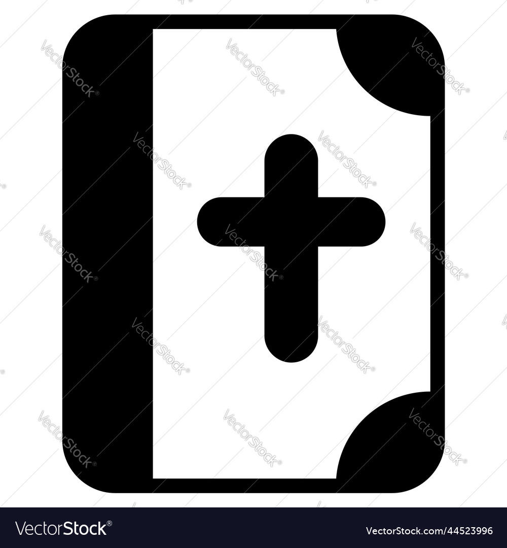 Catholicism book black filled outline icon