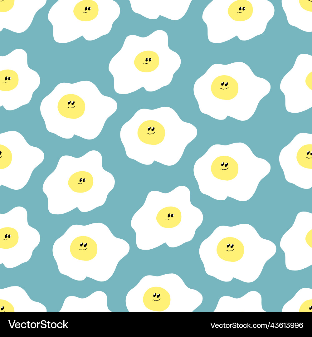 Cute eggs seamless pattern Royalty Free Vector Image