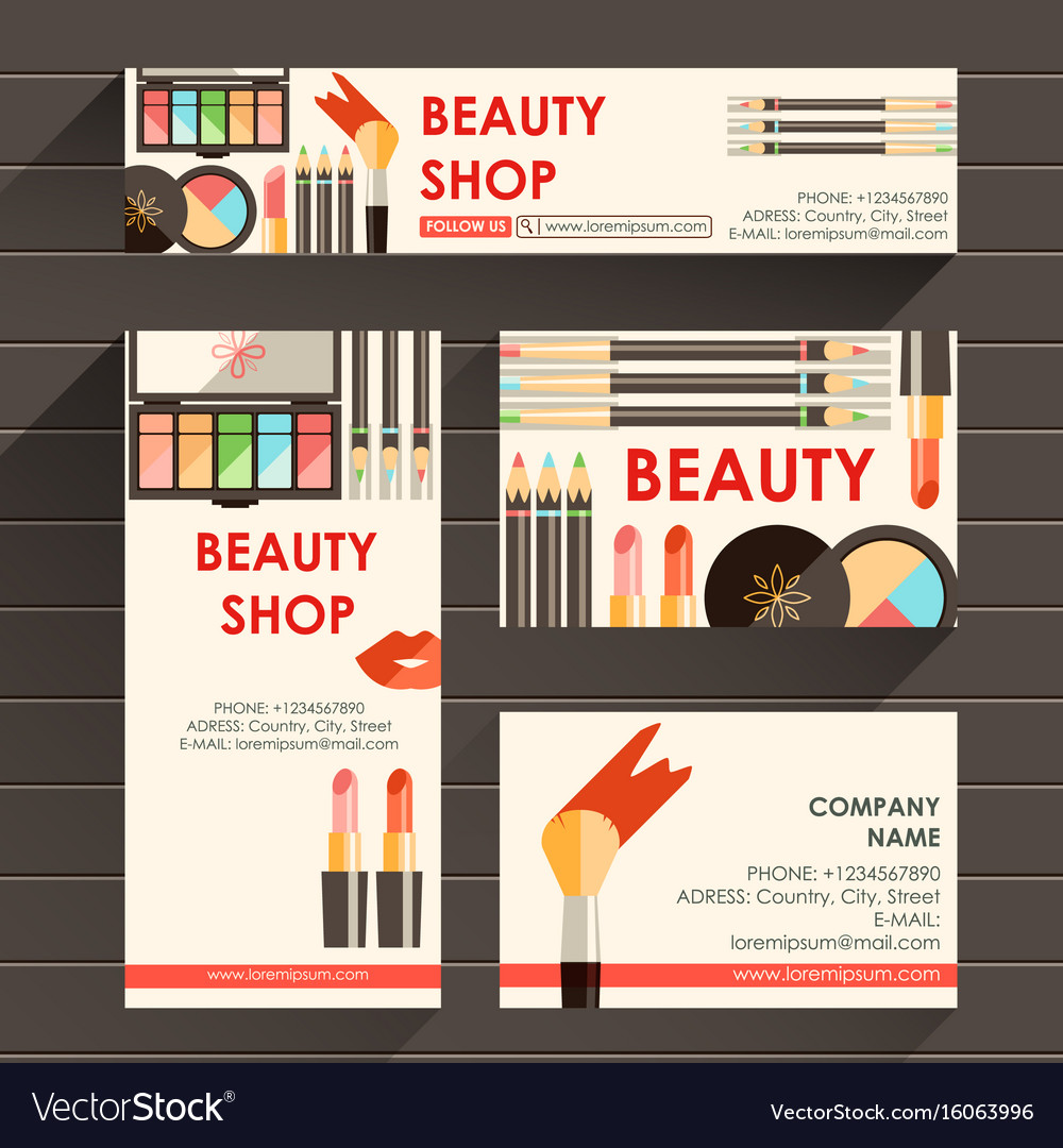 Flat ready design template for makeup artist