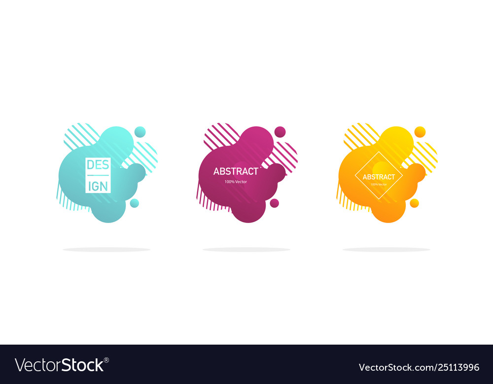 Fluid design abstract liquid shape isolated Vector Image