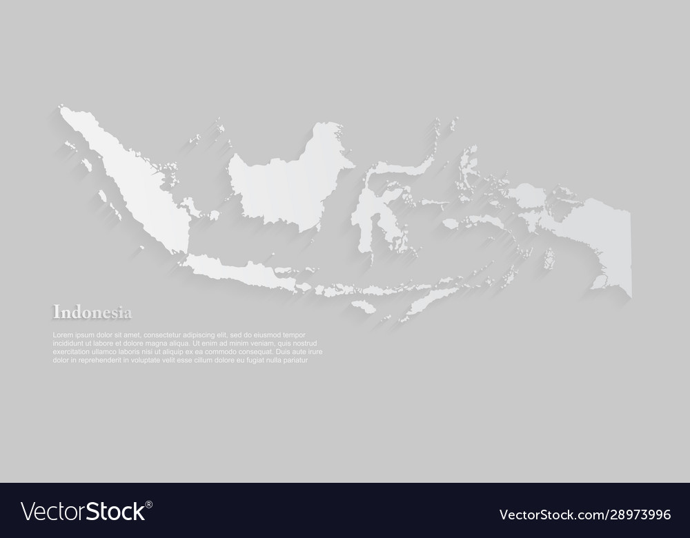 Indonesia map asia country template Royalty Free Vector