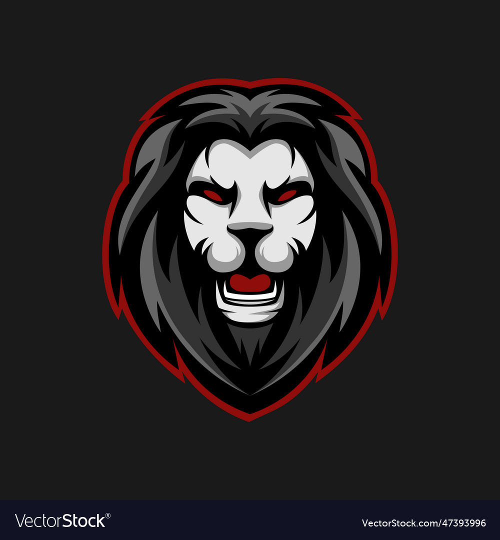 Lion head mascot logo - animals mascot logo Vector Image