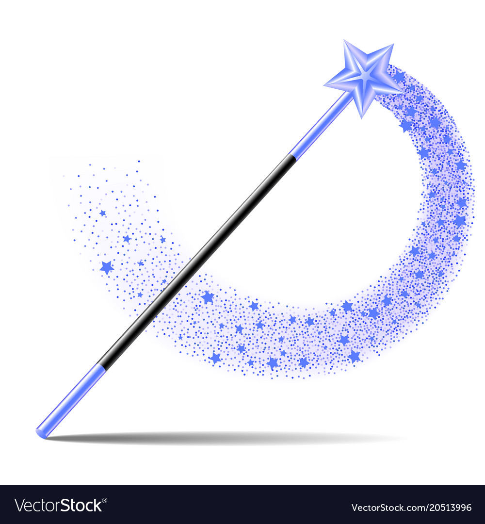 blue sta and sparkle trail Vector Image