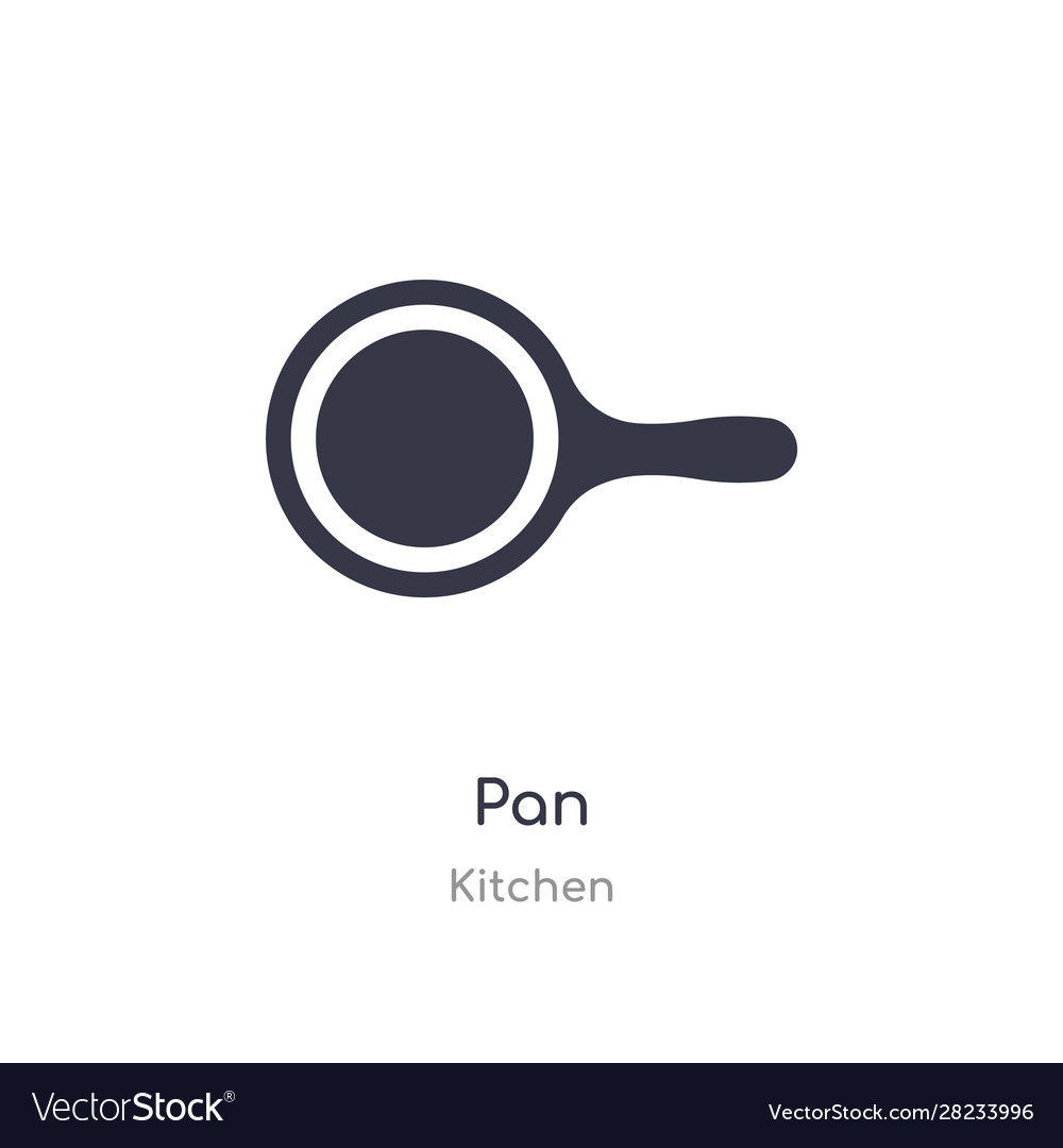 Pan icon isolated from kitchen Royalty Free Vector Image