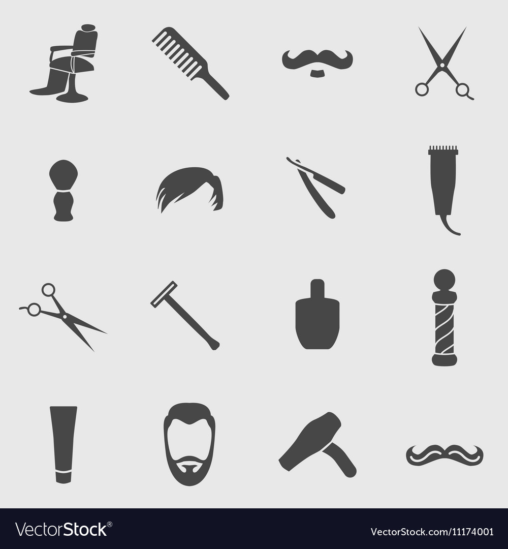 Barbericons Royalty Free Vector Image - VectorStock