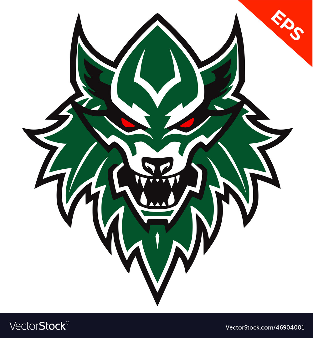 Beast wolf angry warhammer space Royalty Free Vector Image