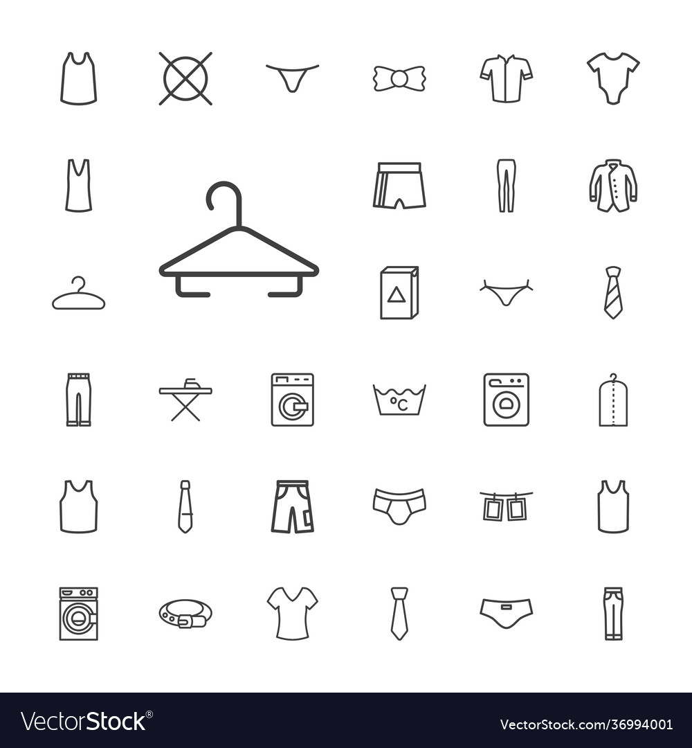 Clothes icons Royalty Free Vector Image - VectorStock