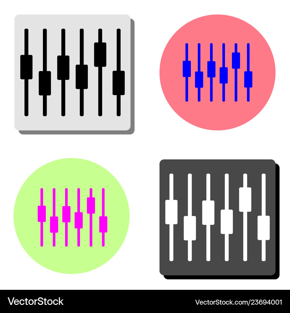 Equalizer flat icon Royalty Free Vector Image - VectorStock