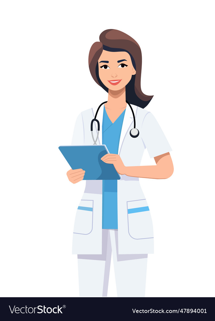 Female doctor character physician hospital Vector Image