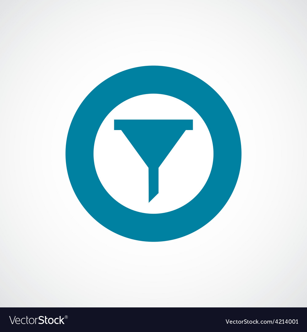 Filter icon bold blue circle border