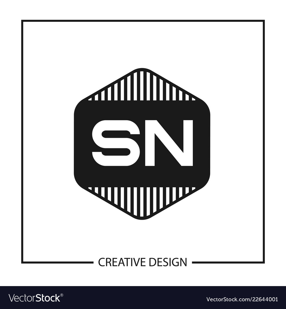 Initial letter sn logo template design