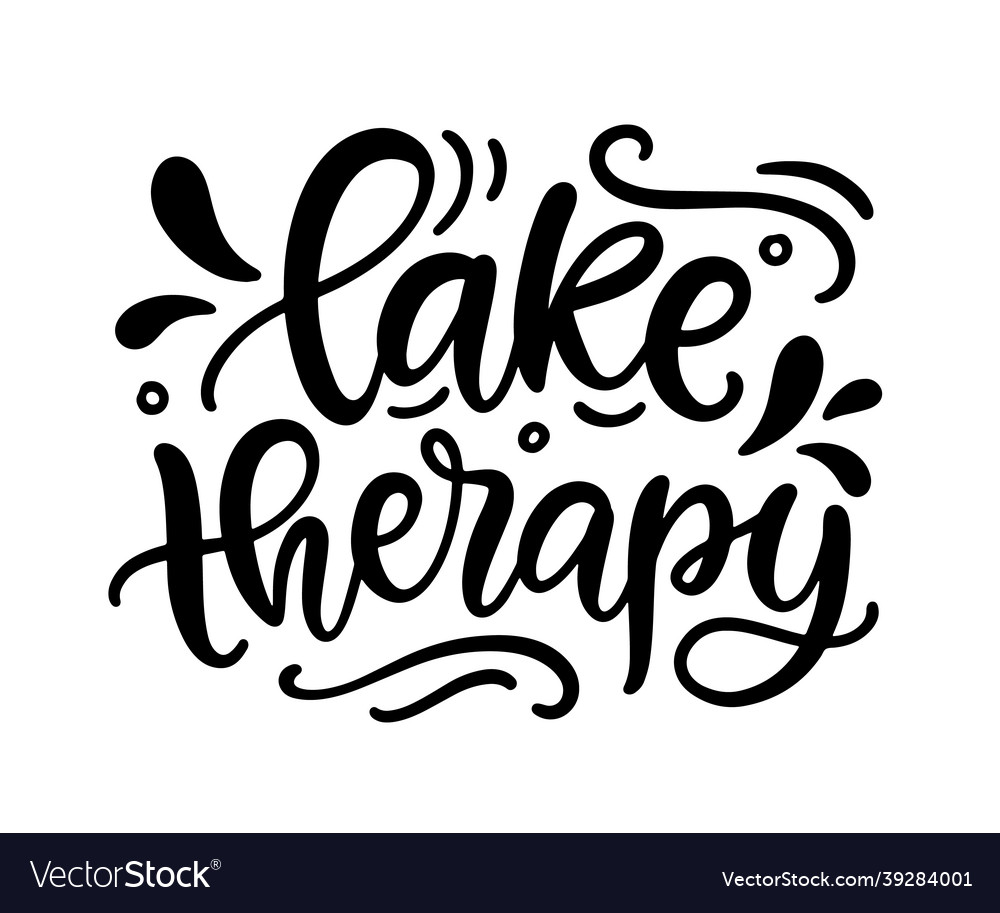 Lake therapy hand written lettering template