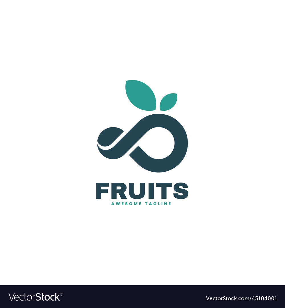 Logo infinity fruit silhouette style