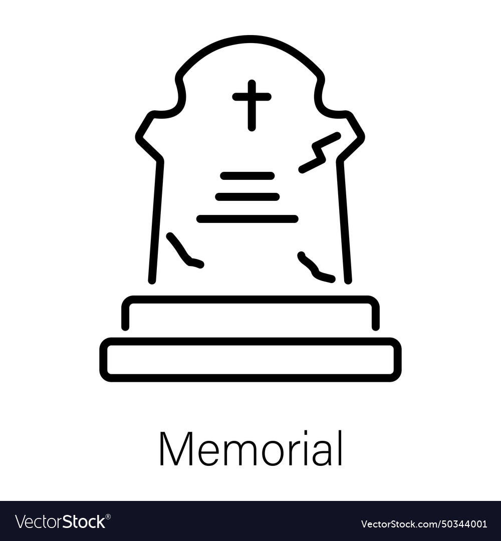 Memorial Royalty Free Vector Image - VectorStock