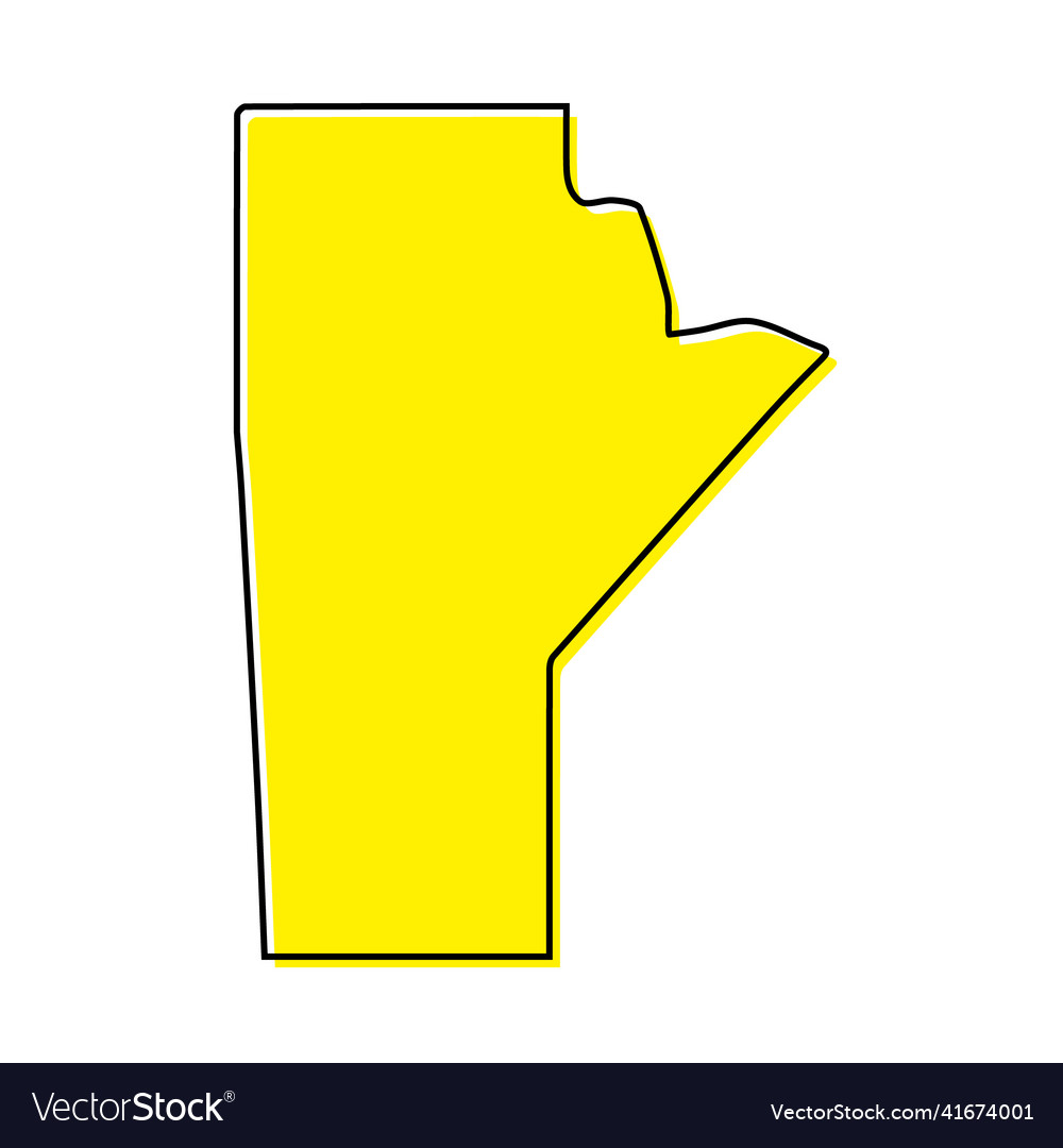 Simple outline map of manitoba is a province Vector Image