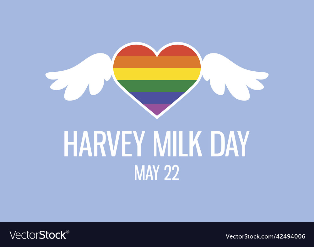 Harvey Milk Day Heart Gay Lgbt Icon Royalty Free Vector