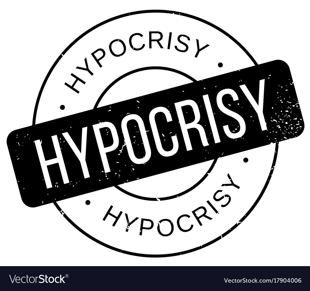 Hypocrisy rubber stamp Royalty Free Vector Image